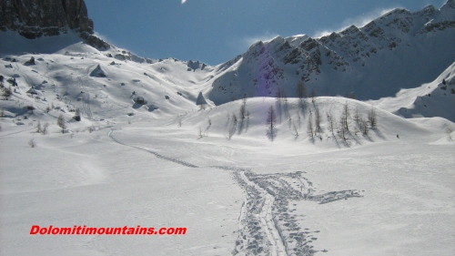 Ski Tour Gallery - Breathtaking views of Mondeval valley in the heart of Dolomites